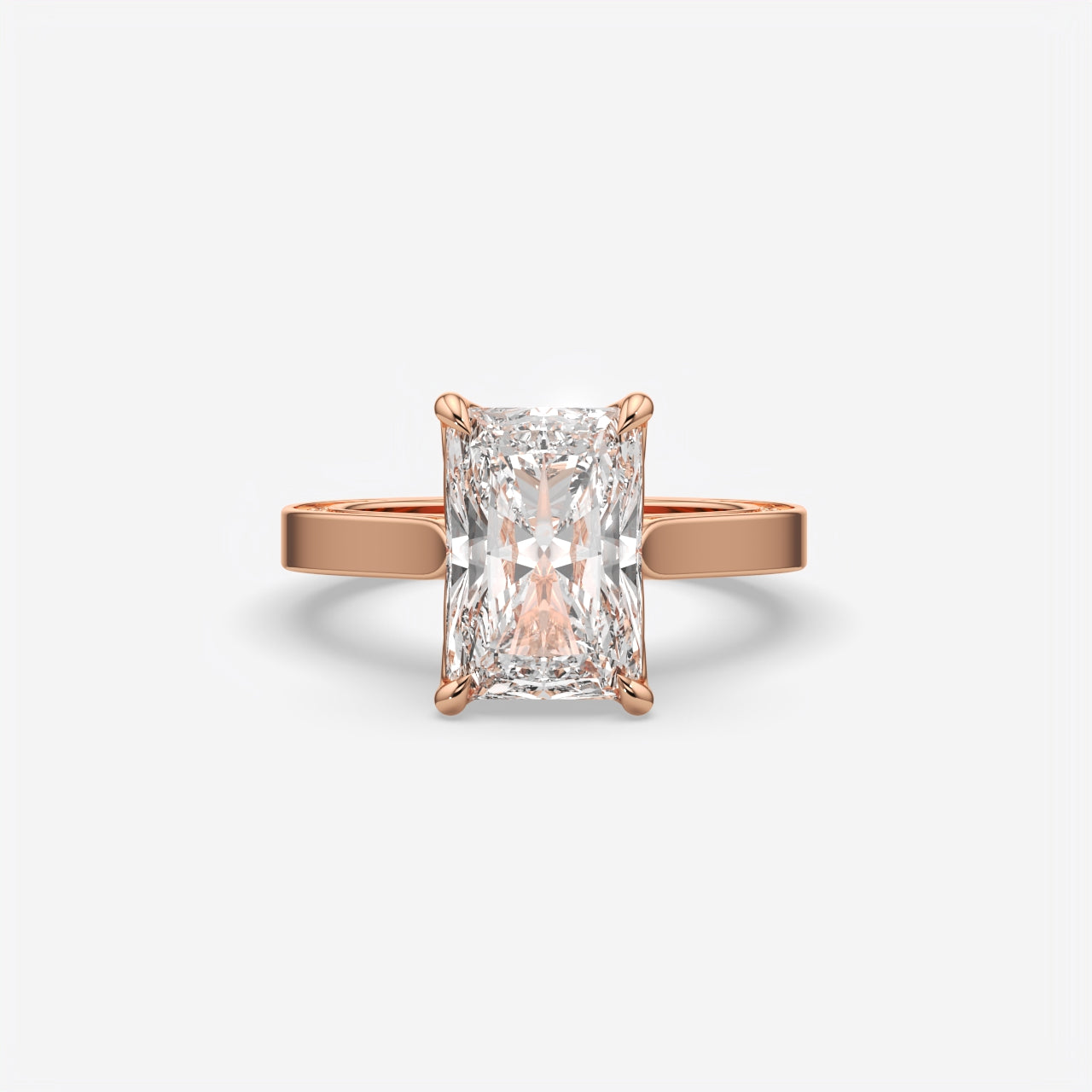 Radiant Cut Solitaire Engagement Ring for Women