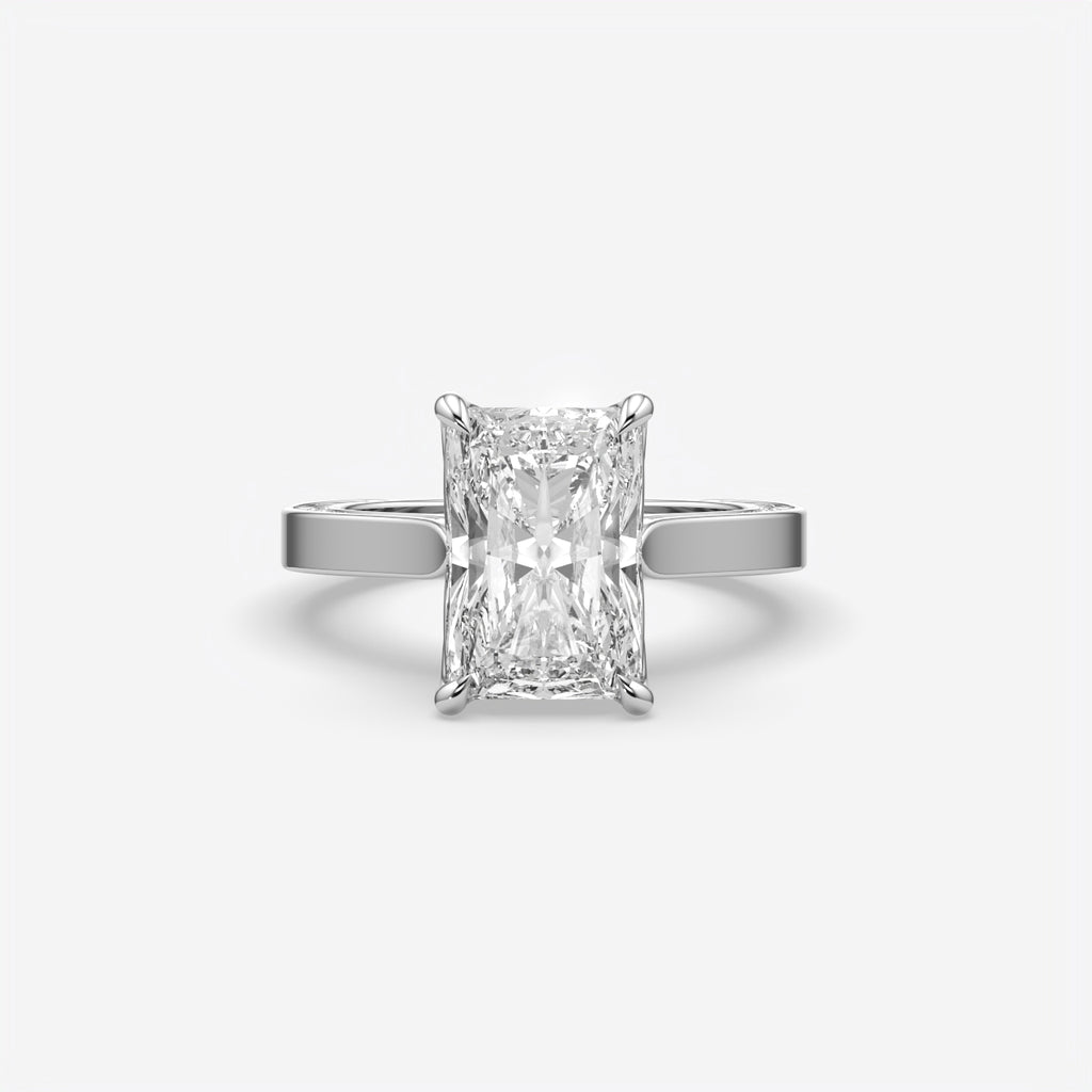Radiant Cut Solitaire Engagement Ring for Women