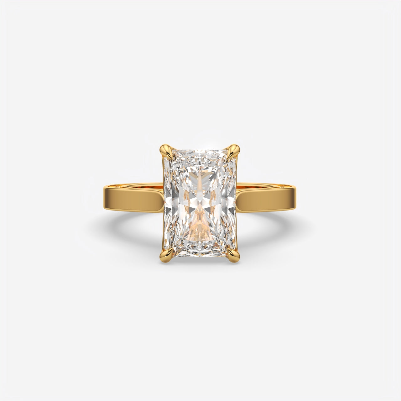Radiant Cut Solitaire Engagement Ring for Women