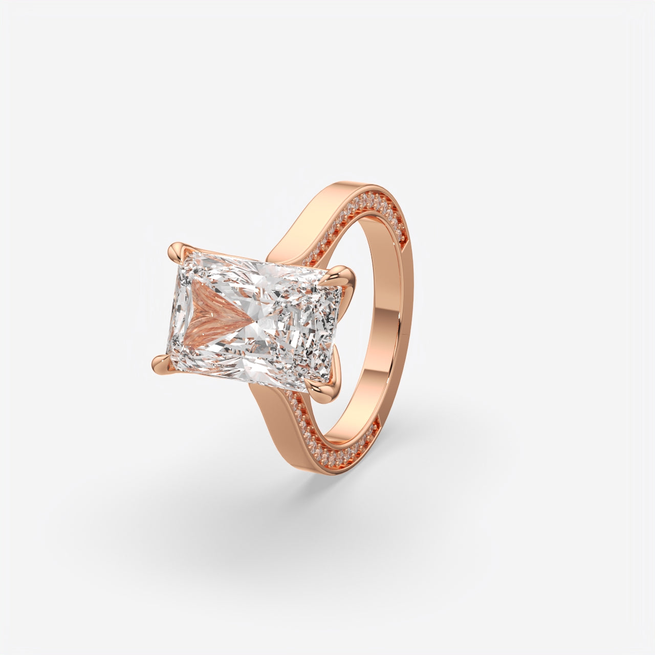Radiant Cut Solitaire Engagement Ring for Women