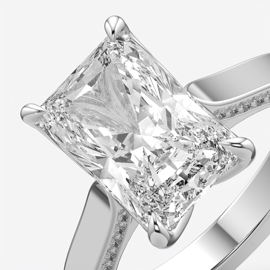 Radiant Cut Solitaire Engagement Ring for Women