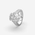 Cushion Cut Three Stone Engagement Ring For Women's