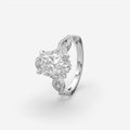 Twisted Oval Cut Solitaire Engagement Ring For Women's