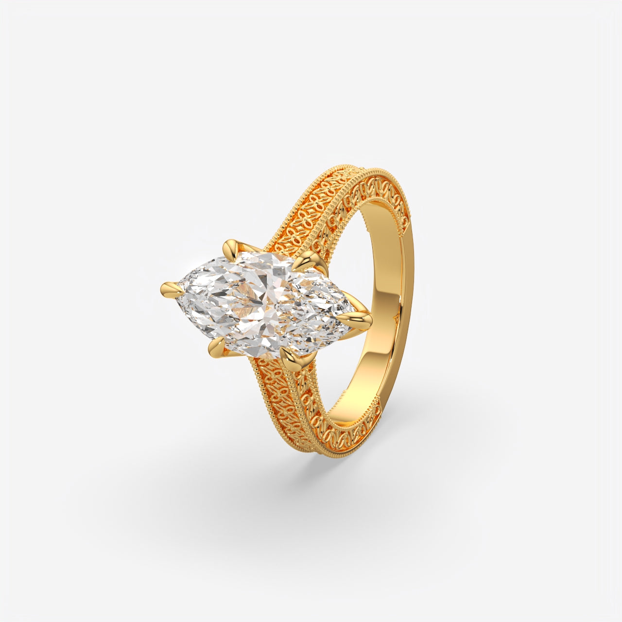 Elysian Marquise Cut Diamond Engagement Ring for Women