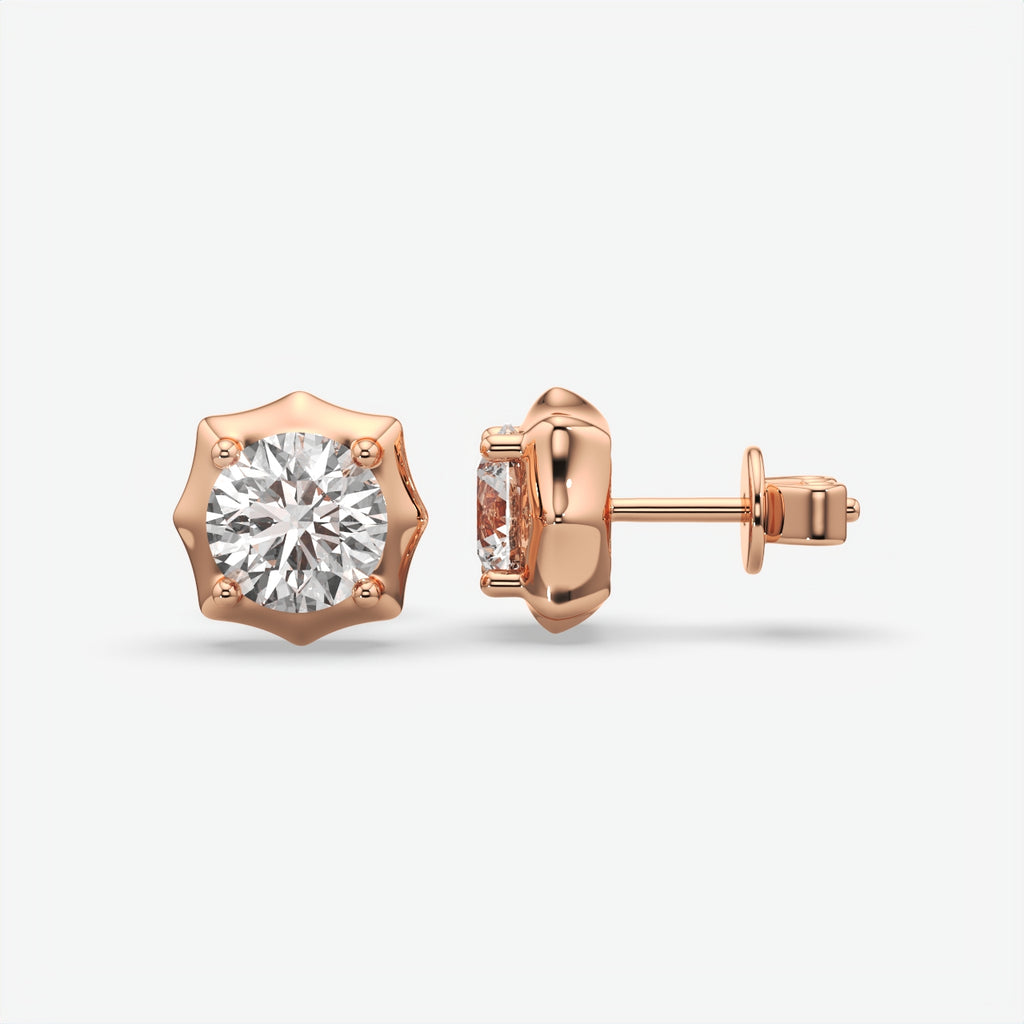 Sterling Silver Bold & Stylish Single Diamond Studs For Men's