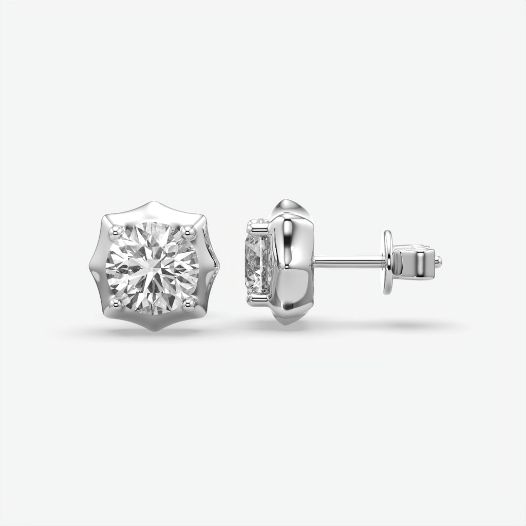 Sterling Silver Bold & Stylish Single Diamond Studs For Men's
