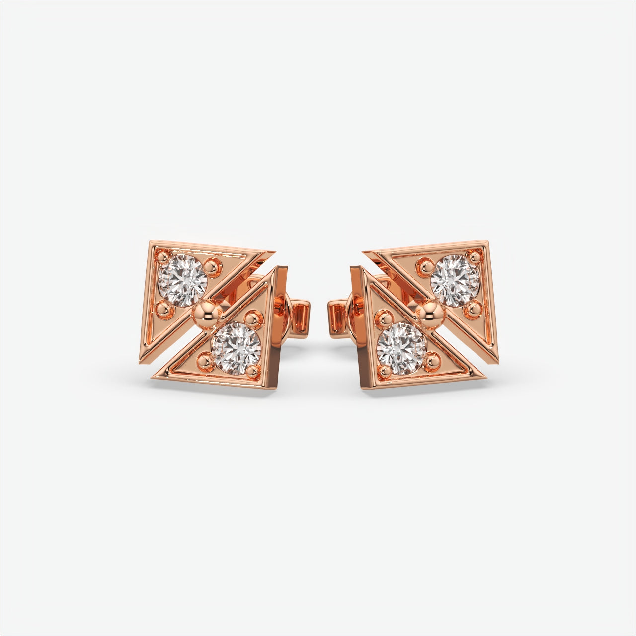 Luxury Silver Square Moissanite Earrings