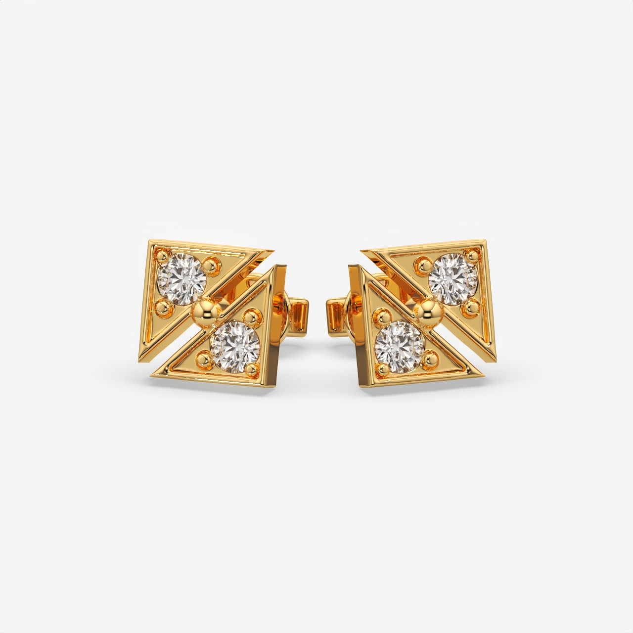 Luxury Silver Square Moissanite Earrings