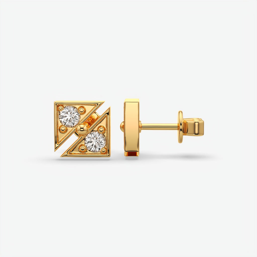 Luxury Silver Square Moissanite Earrings
