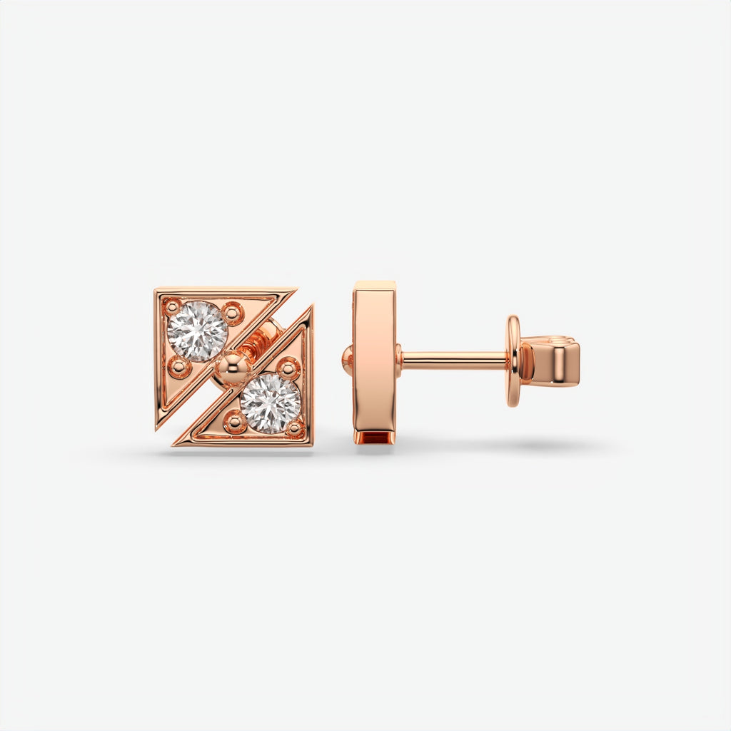 Luxury Silver Square Moissanite Earrings