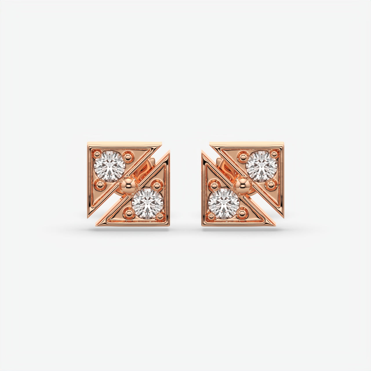 Luxury Silver Square Moissanite Earrings