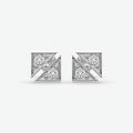 Luxury Silver Square Moissanite Earrings
