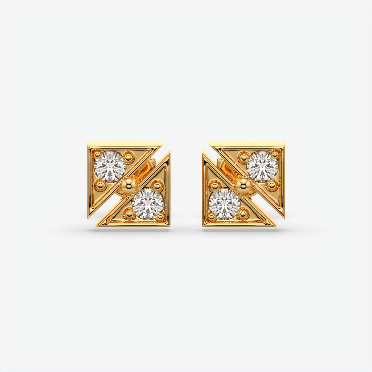 Luxury Silver Square Moissanite Earrings