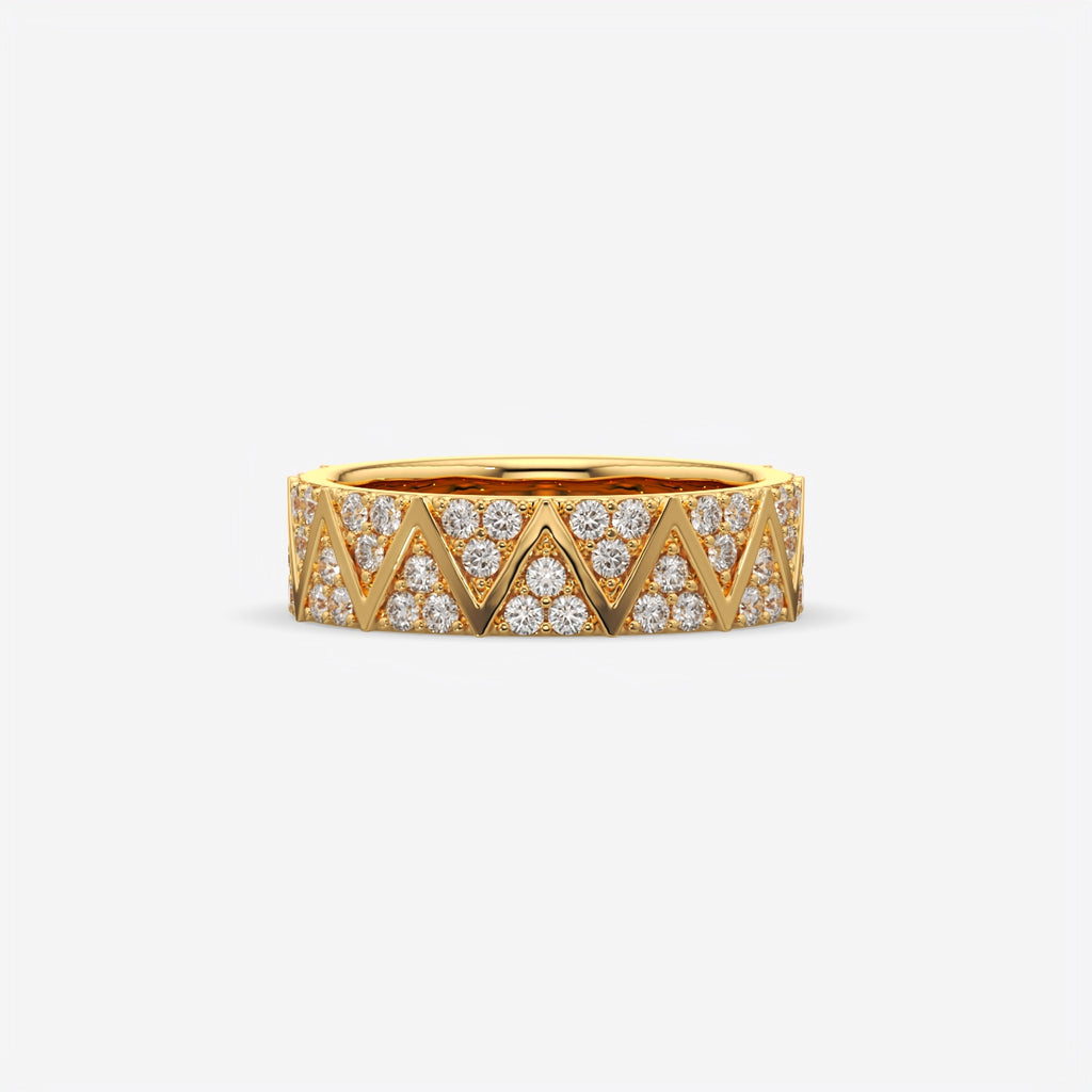 Zig Zag Diamond Band Ring for Women