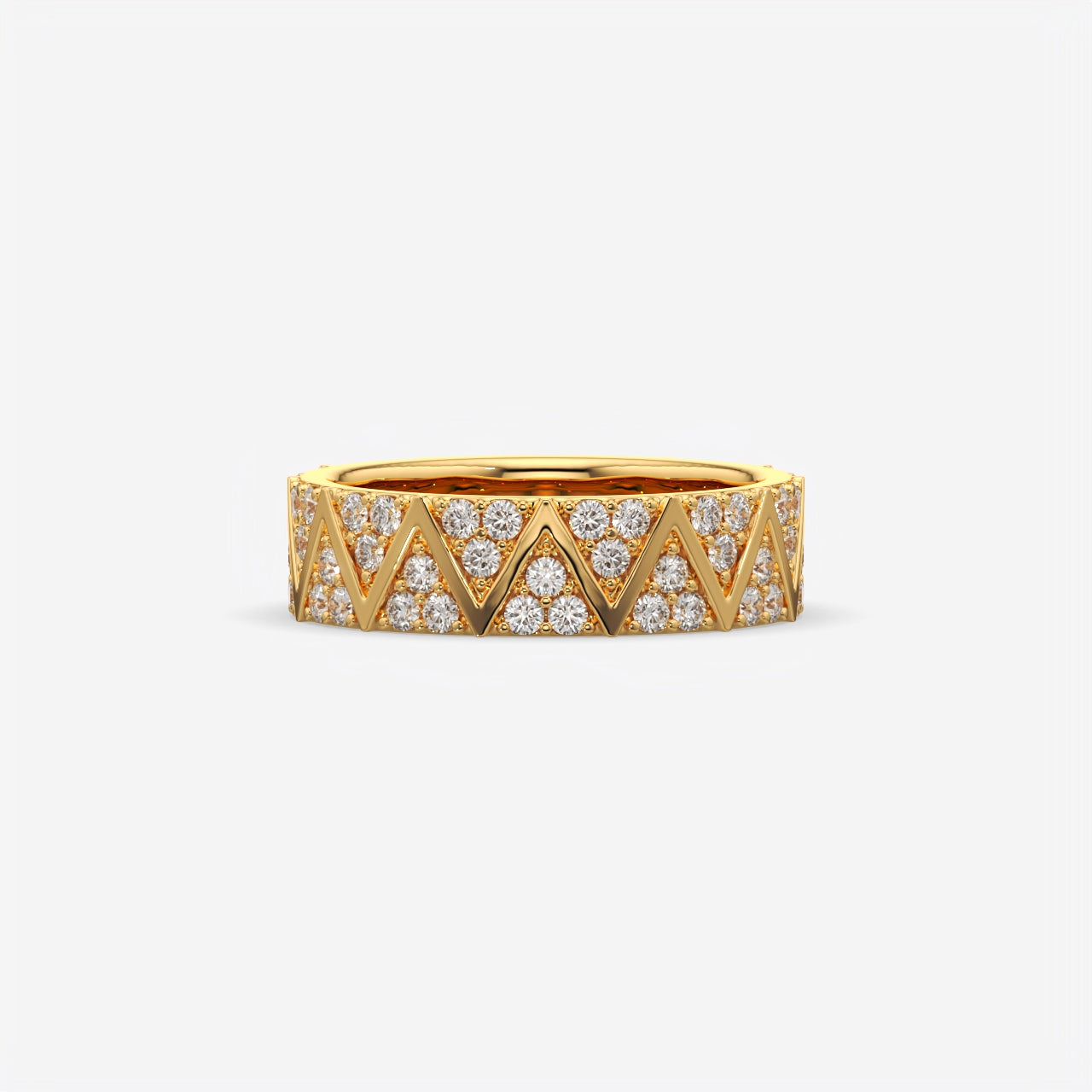 Zig Zag Diamond Band Ring for Women
