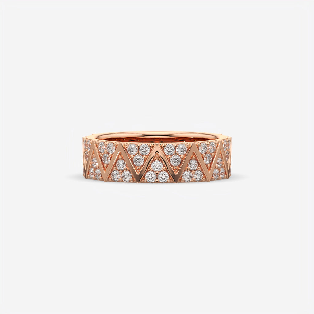 Zig Zag Diamond Band Ring for Women