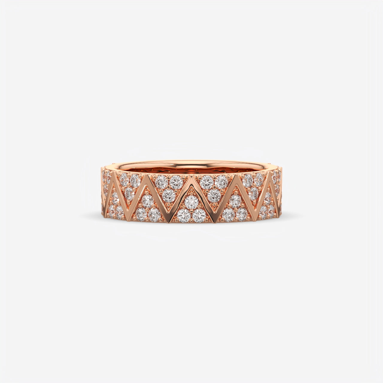 Zig Zag Diamond Band Ring for Women