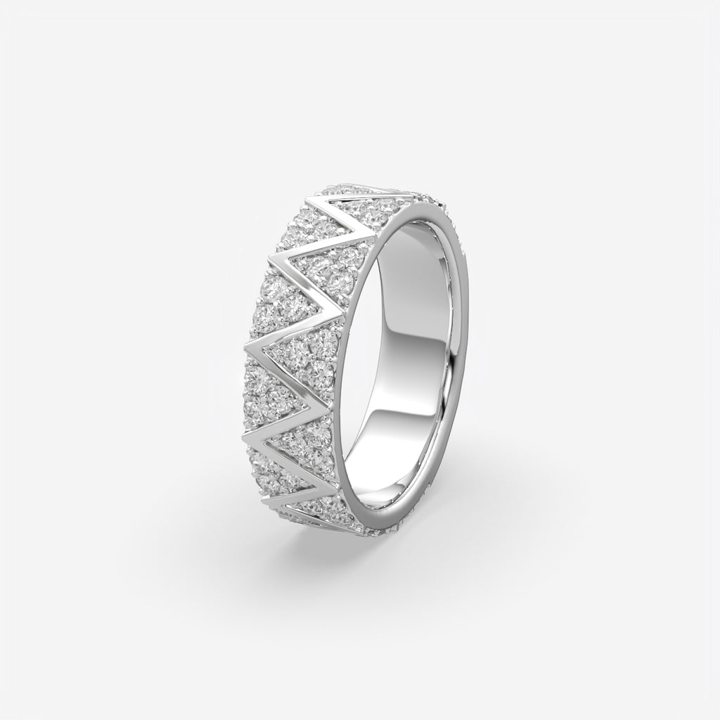 Zig Zag Diamond Band Ring for Women