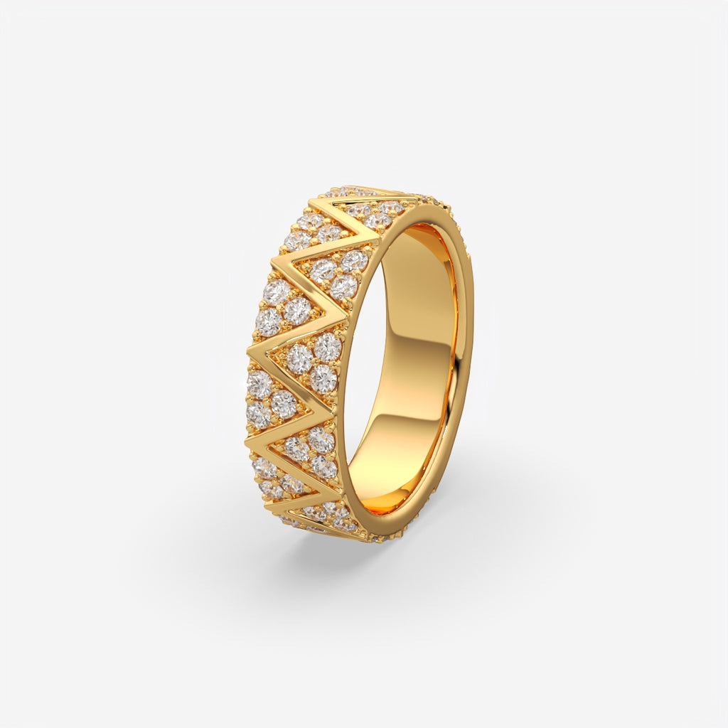 Zig Zag Diamond Band Ring for Women