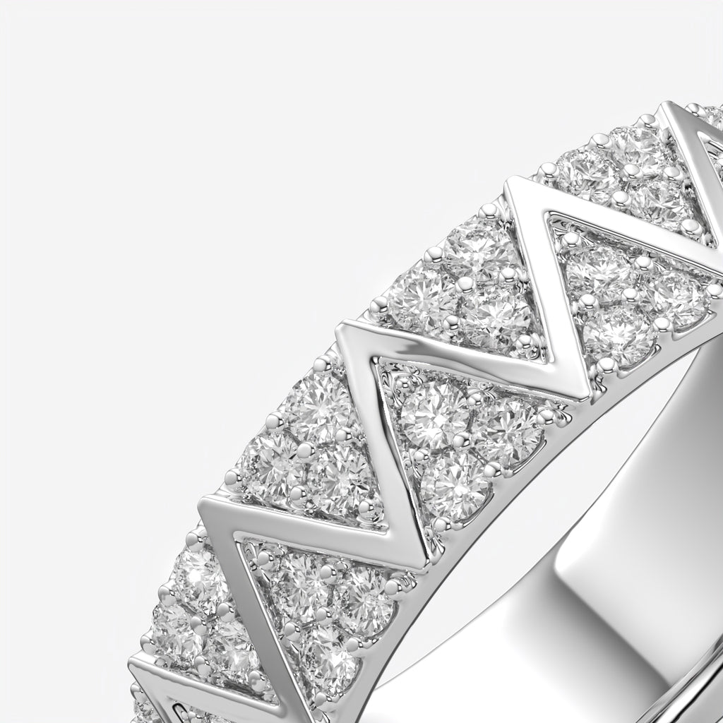 Zig Zag Diamond Band Ring for Women