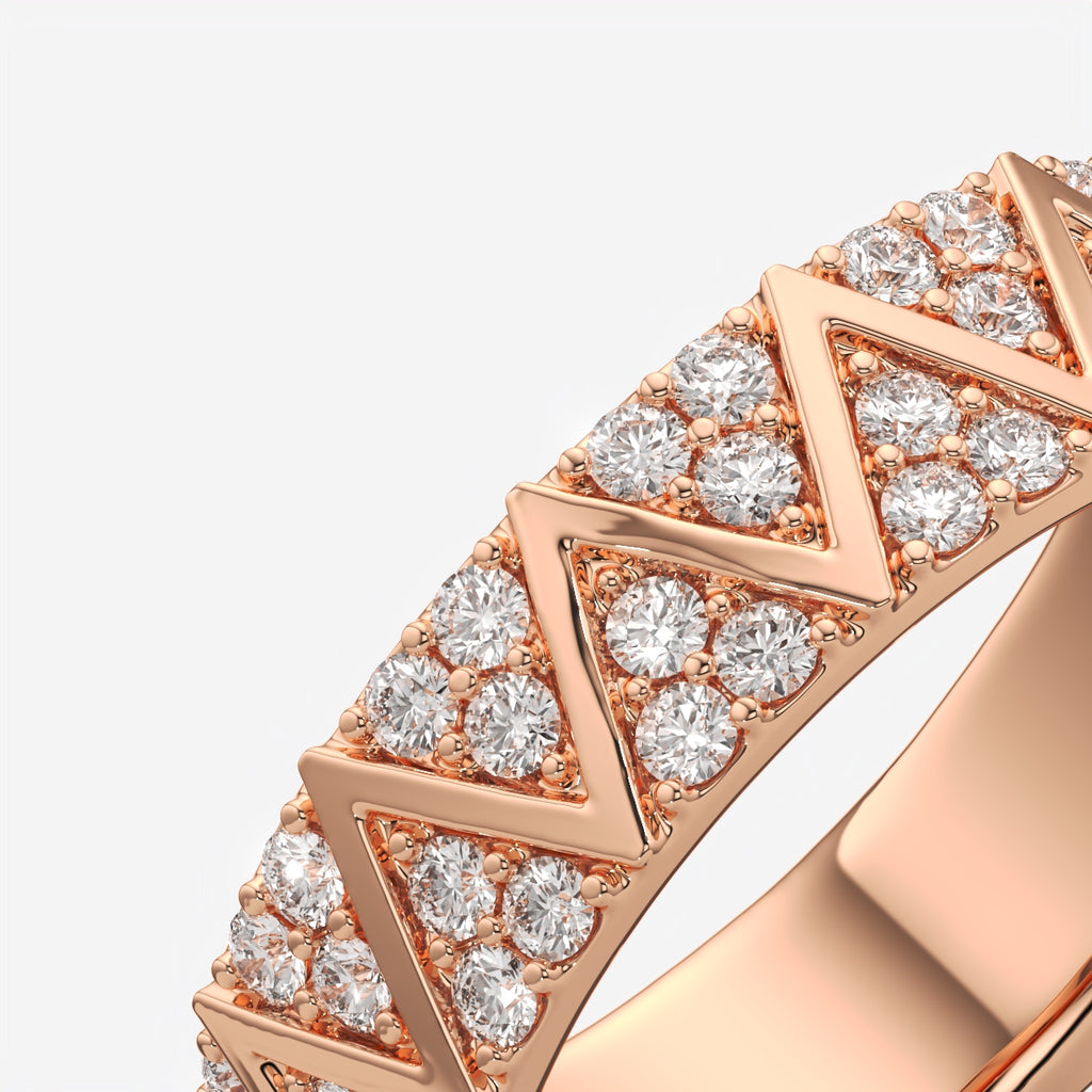 Zig Zag Diamond Band Ring for Women