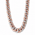 Luxury Rose Gold & White Diamond Hip Hop Men Necklace Chain