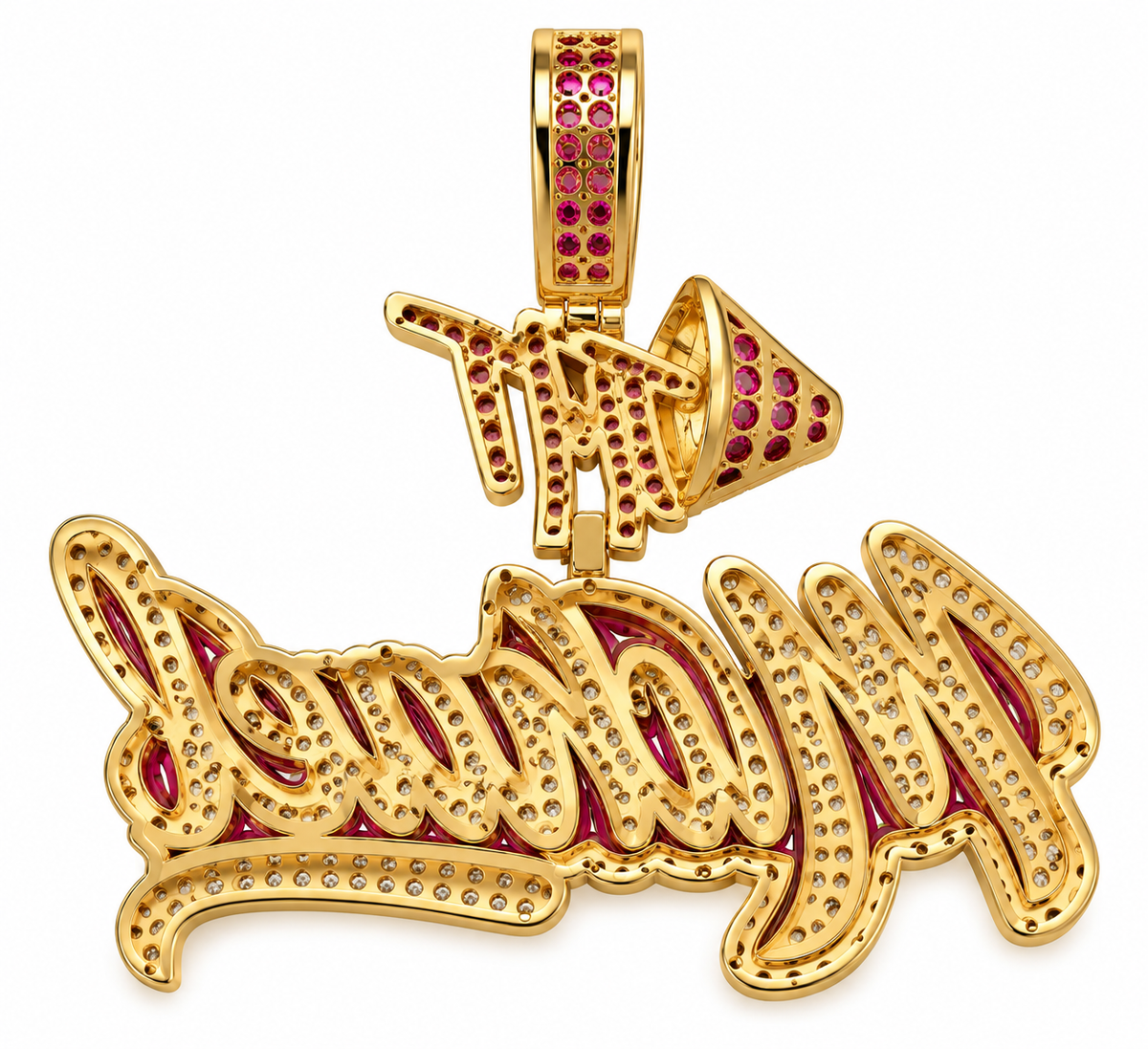 Luxury Custom Name Hip Hop Diamond Pendant For Mens