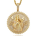 Iced Out Jesus Singing Pendant For Men's