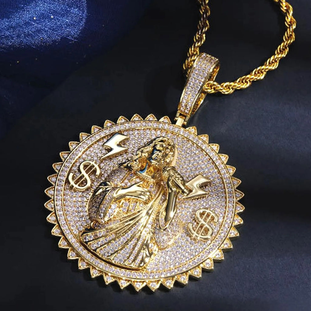 Iced Out Jesus Singing Pendant For Men's