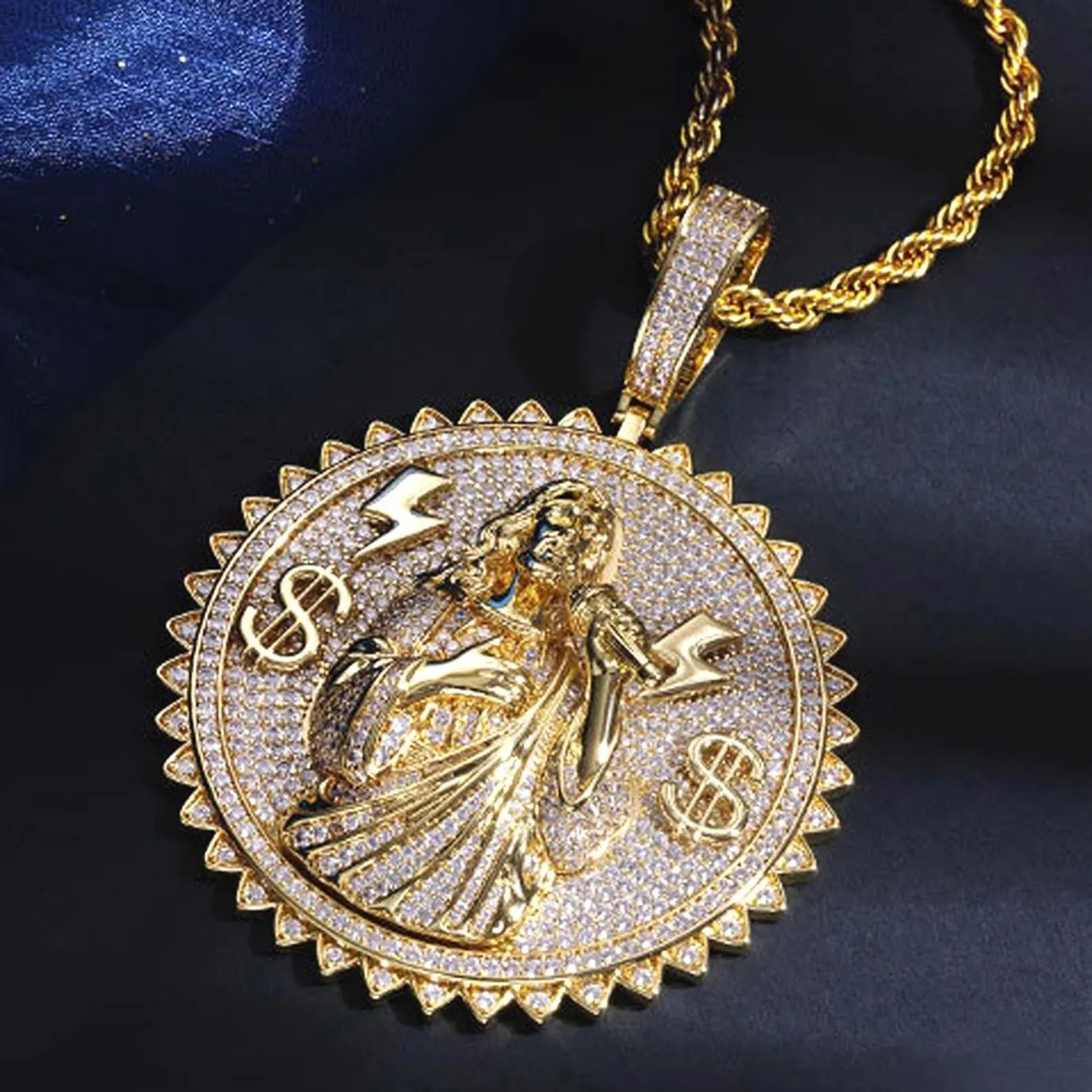 Iced Out Jesus Singing Pendant For Men's