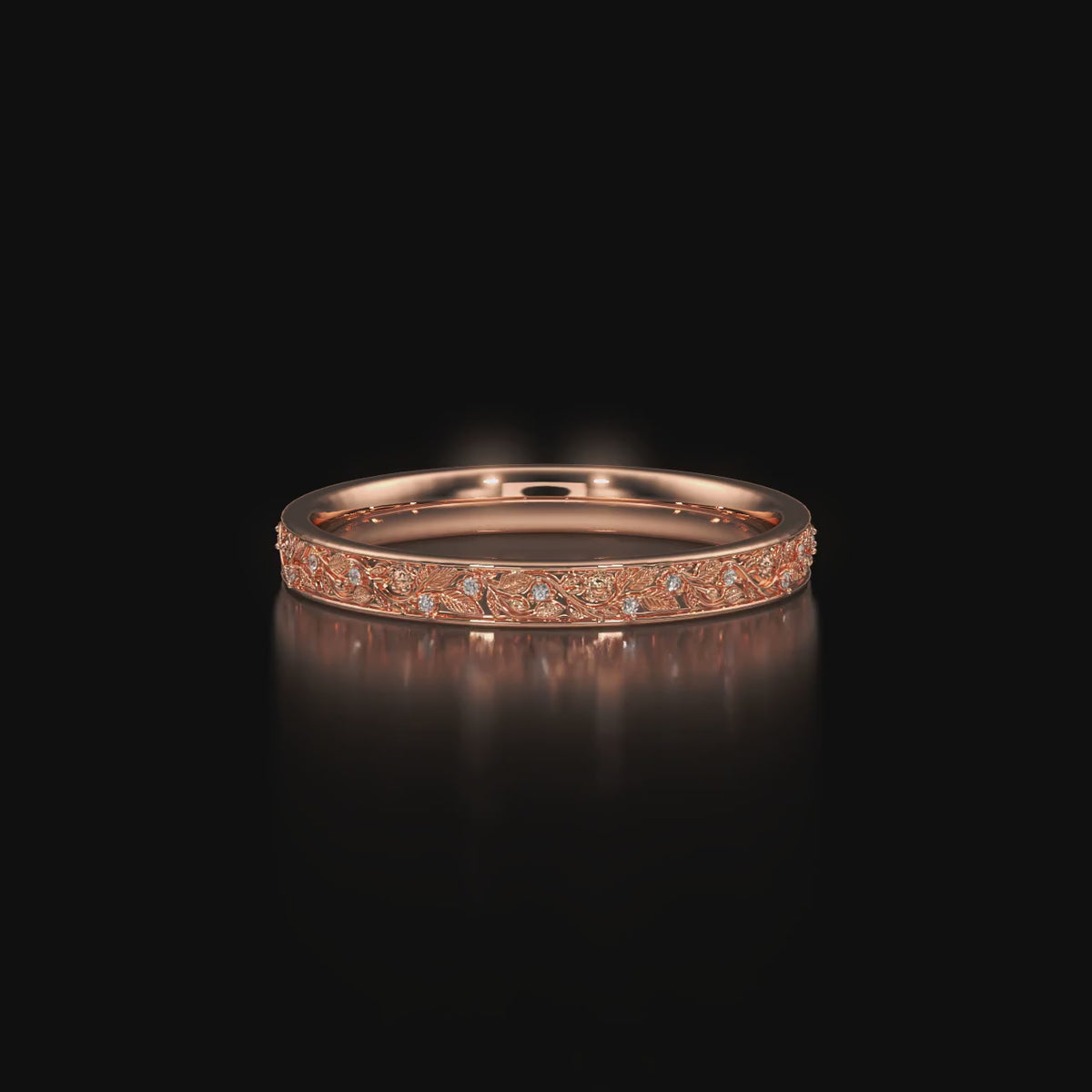 Vintage Diamond Wedding Band Ring For Women's