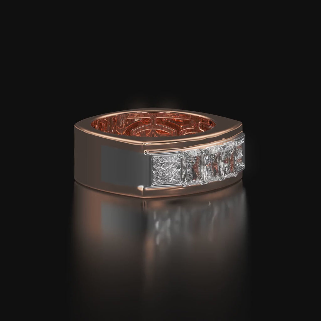 Apex Dual Shield Trendy Silver Men's Ring