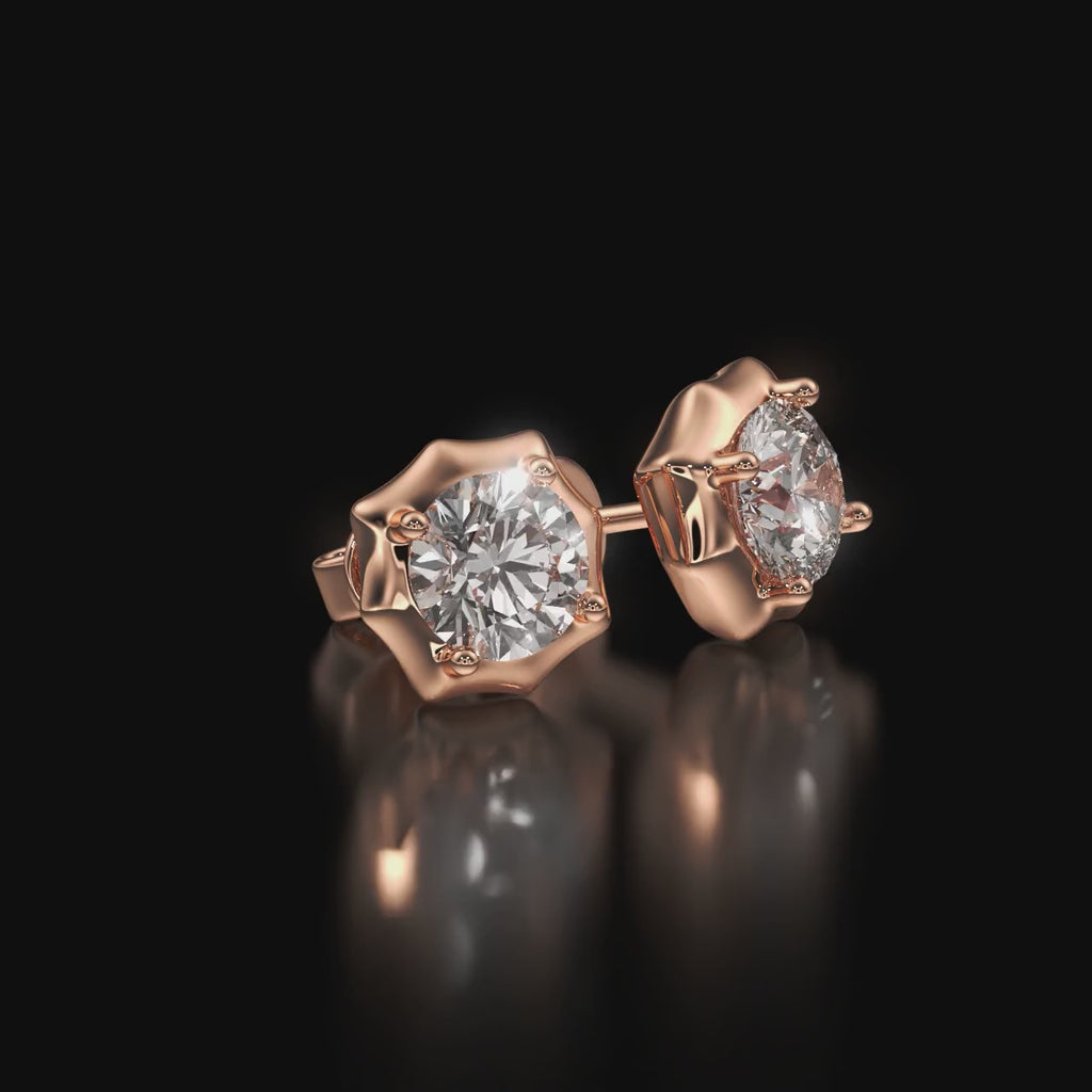 Sterling Silver Bold & Stylish Single Diamond Studs For Men's