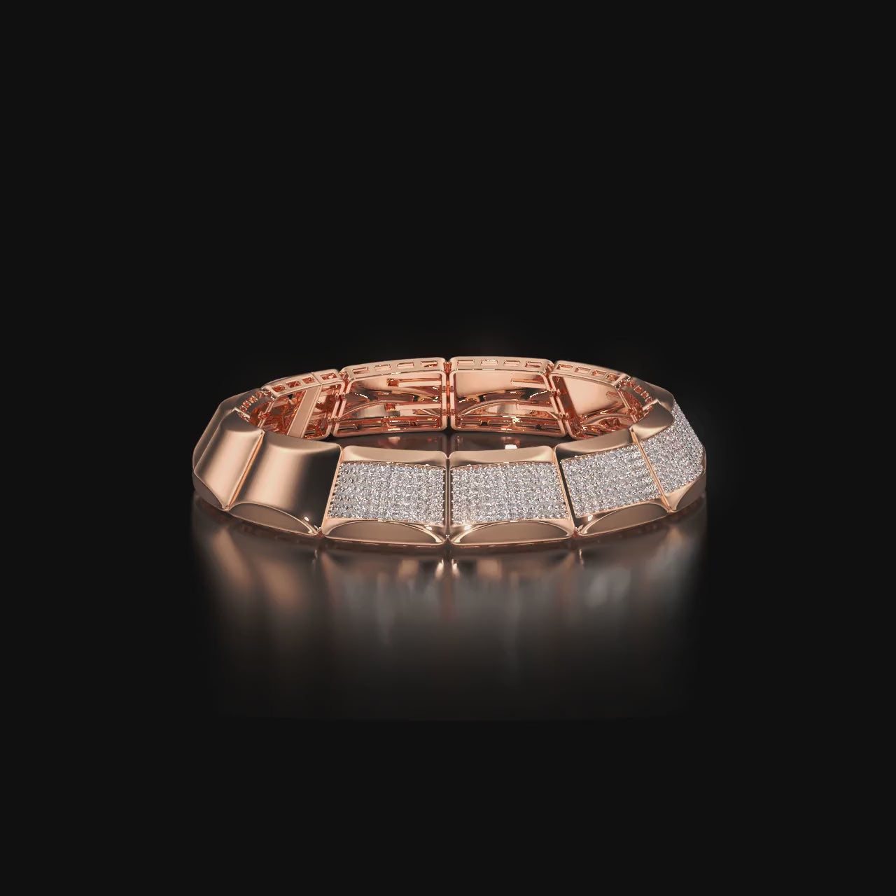Luxury Men’s Silver Diamond Bracelet