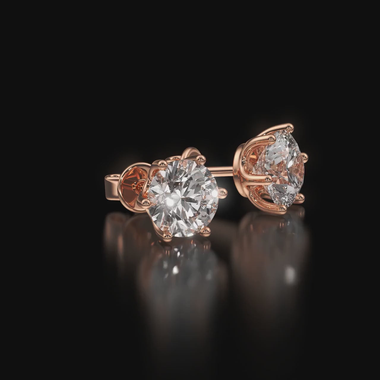 925 Sterling Silver Round Cut Moissanite Single Stud Earring for Men