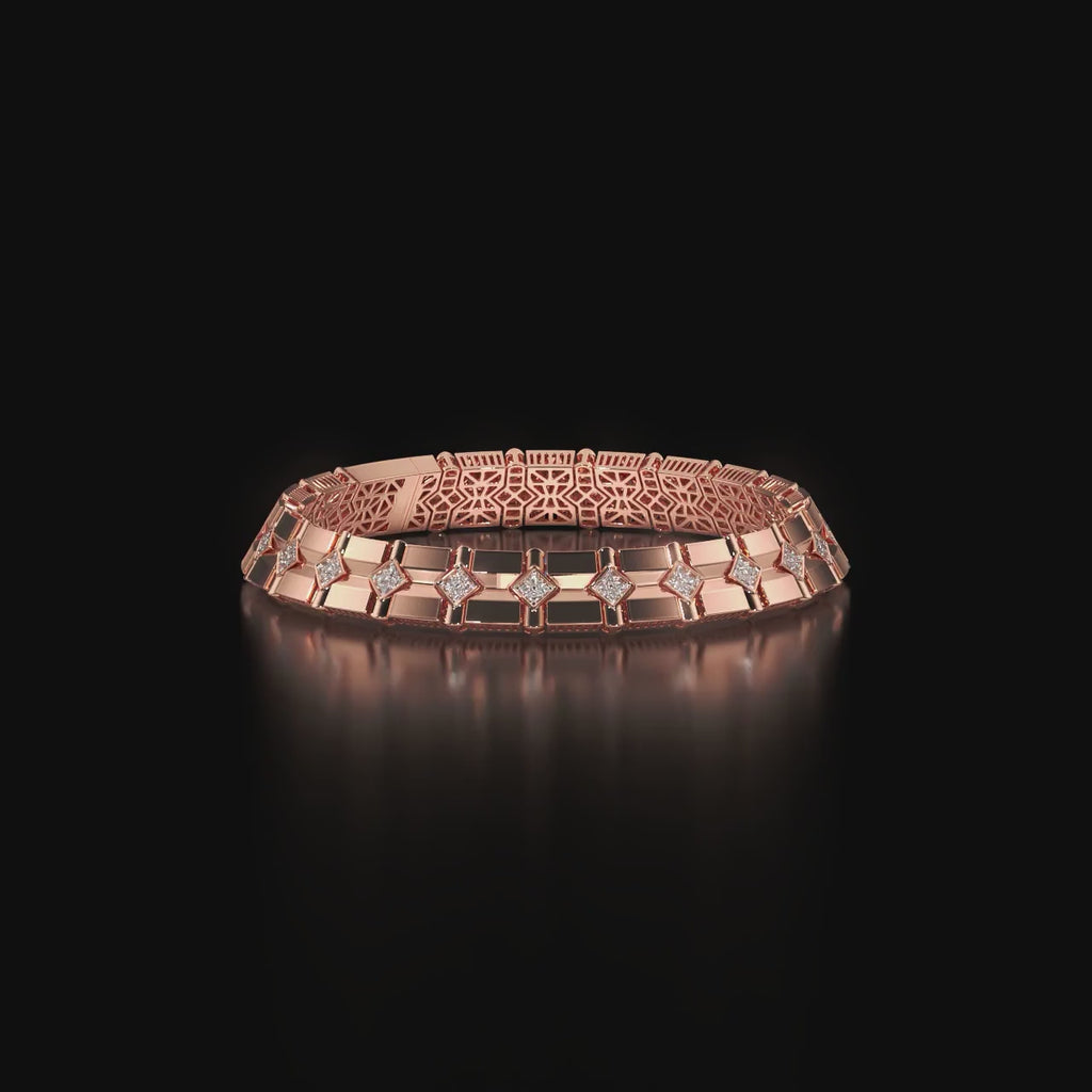 Men’s Signature Grid Silver Bracelet