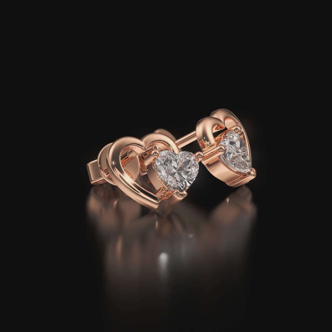 Heart Earrings for Women – Elegant Heart Stud Earrings