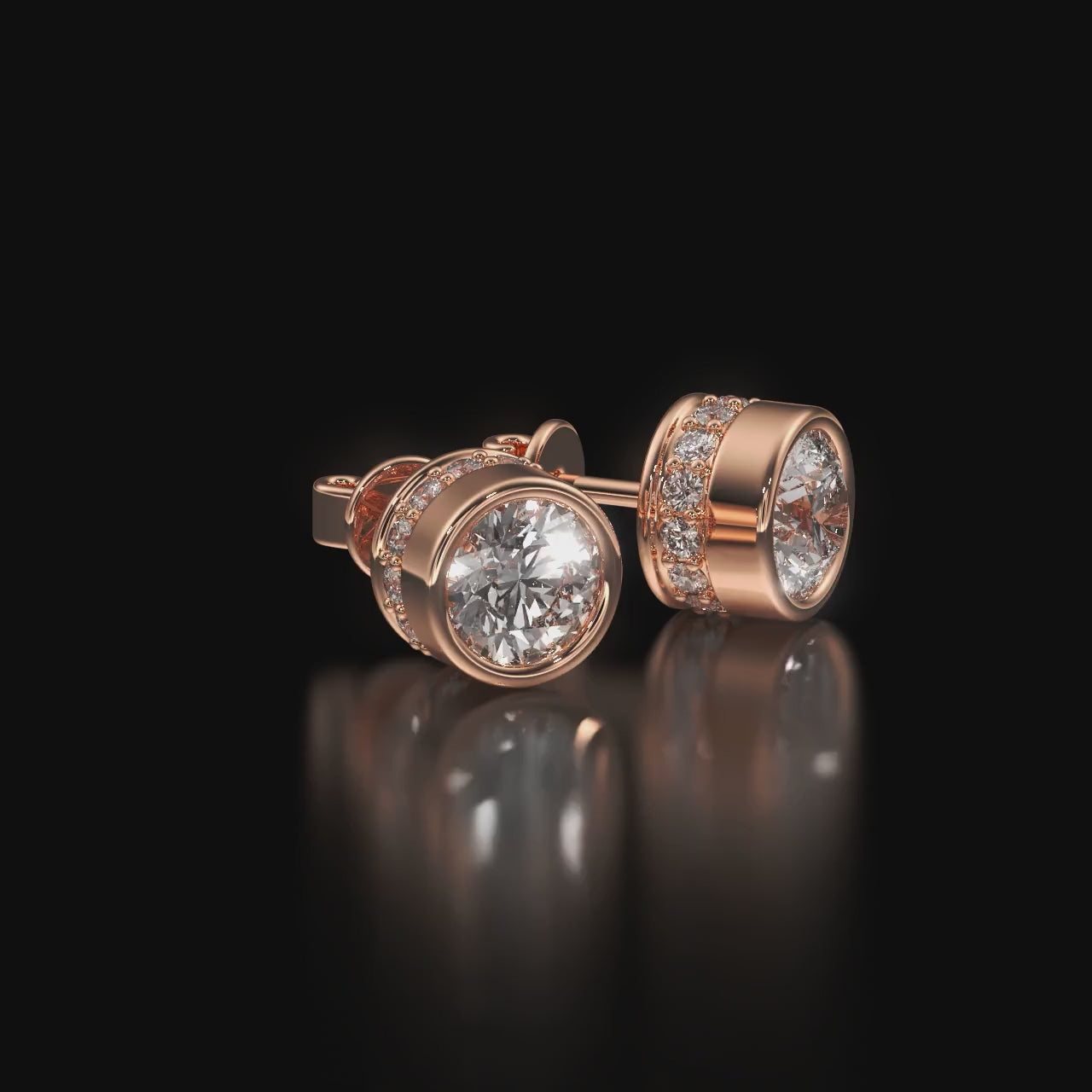 Men's Round Diamond Solitaire Stud