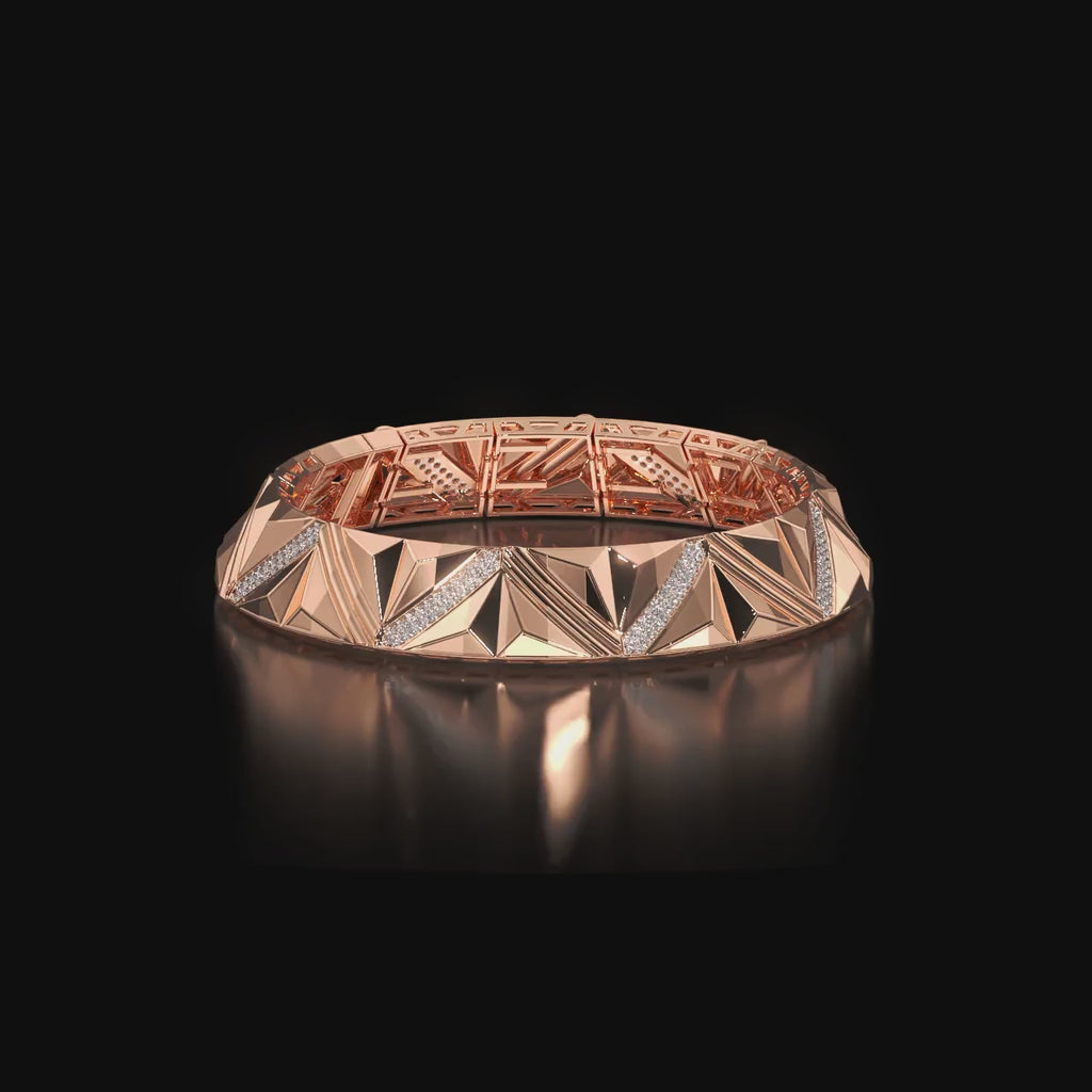 Men’s Luxury Geometric Silver Bracelet