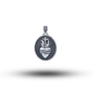 Sacred Heart 925 Sterling Silver Pendant