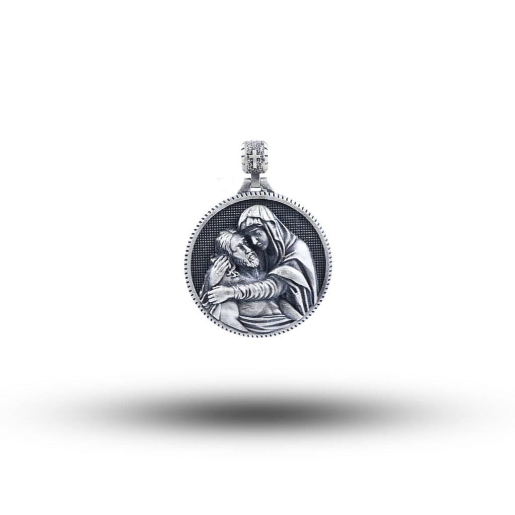 Mother Mary & Jesus Mother Love 925 Sterling Silver Pendant