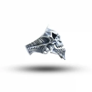 Open Jaw Skull 925 Sterling Silver Ring