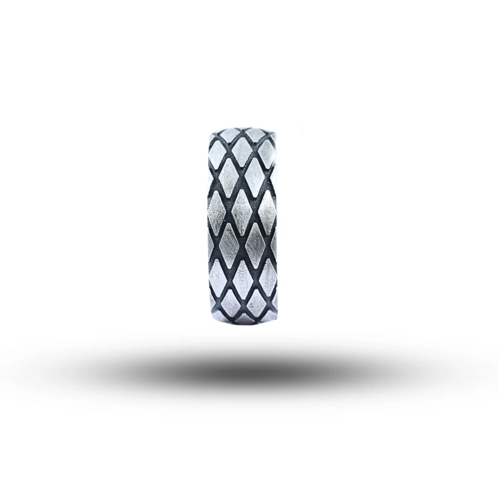 Tire Pattern 925 Sterling Silver Band