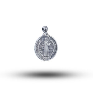 Saint Benedict Medallion 925 Sterling Silver Pendant