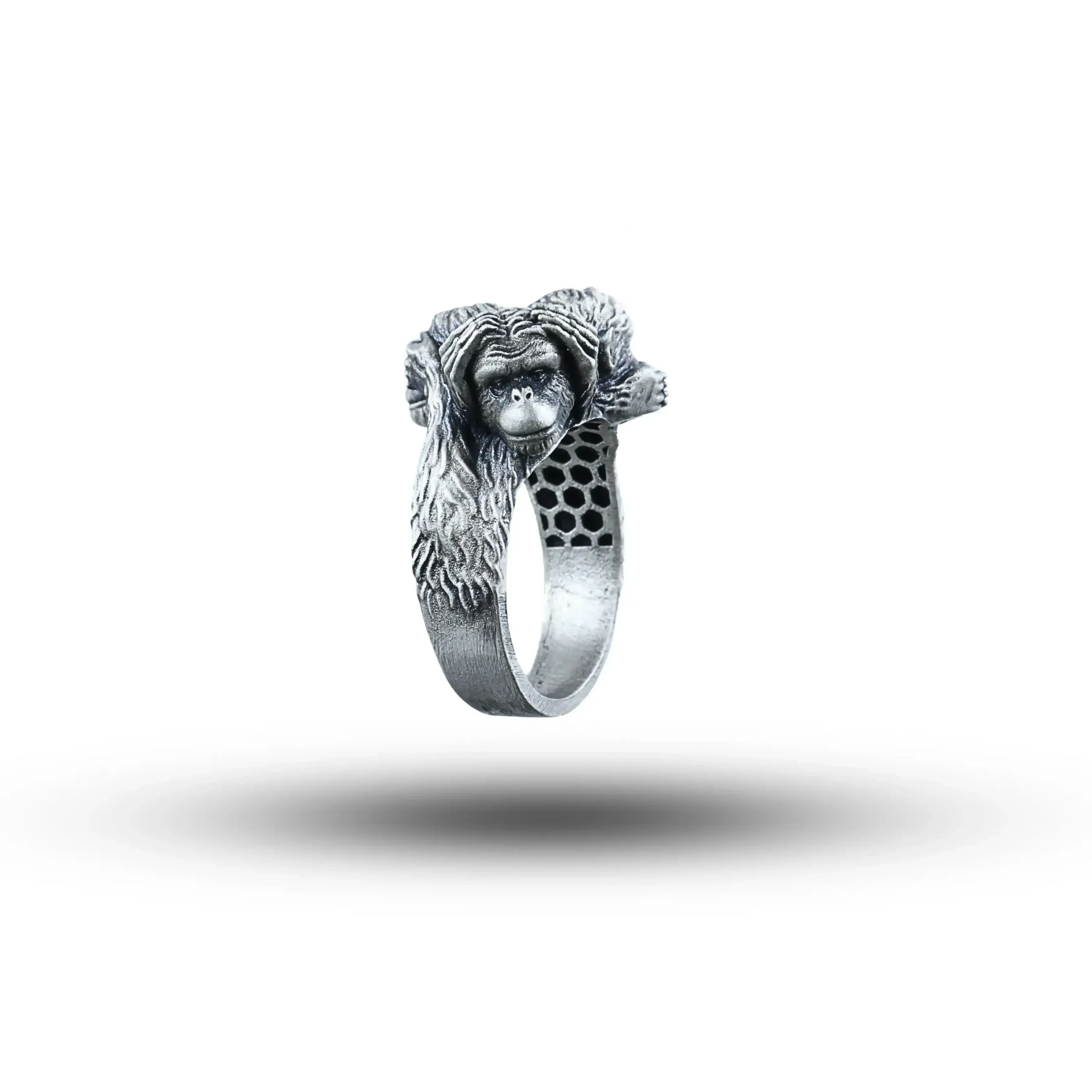 Wise Monkeys 925 Sterling Silver Ring