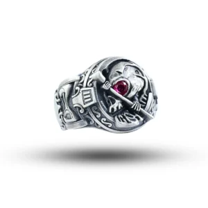 Reckoning Grim Reaper Skull 925 Sterling Silver Ring