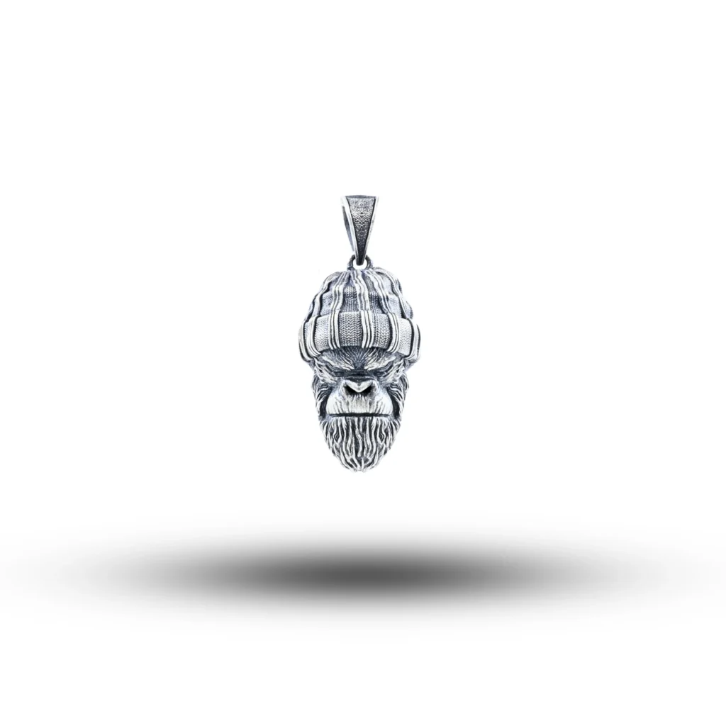 Gangster Monkey 925 Sterling Silver Pendant