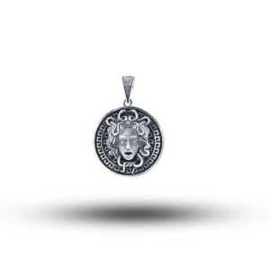 Round Medusa 925 sterling silver Pendant