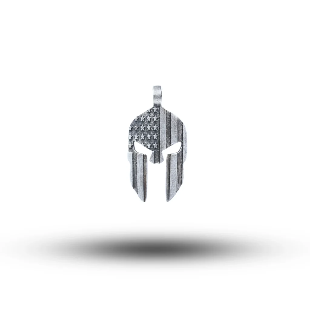 Spartan Flag 925 Sterling Silver pendant