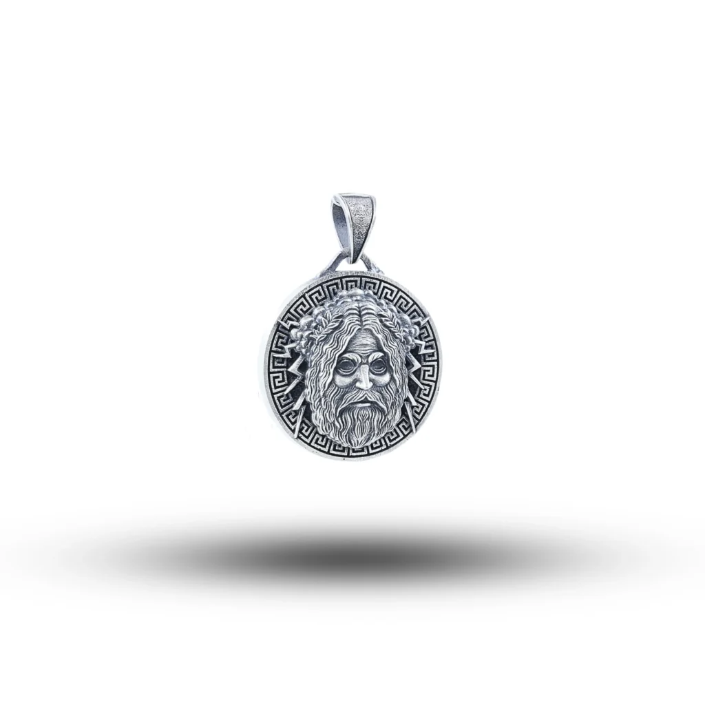 Zeus lightning god 925 Sterling Silver Pendant
